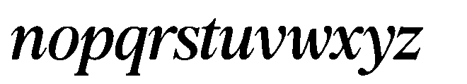 Sofian Monika Italic Font LOWERCASE