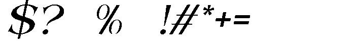 Sofilera Italic Font OTHER CHARS