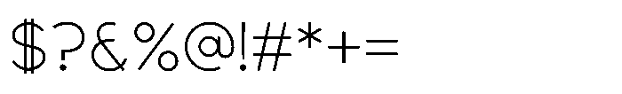 Sofira Thin Font OTHER CHARS