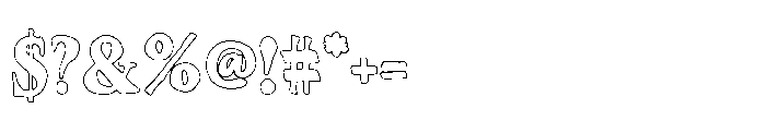 Sogela Outline Regular Font OTHER CHARS