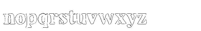 Sogela Outline Regular Font LOWERCASE
