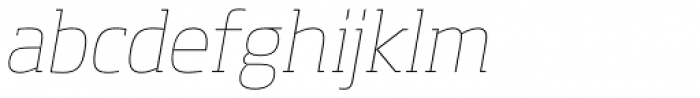 Soho Pro Thin Italic Font LOWERCASE