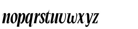 Solarithm Black Italic Font LOWERCASE