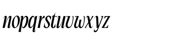 Solarithm Medium Italic Font LOWERCASE