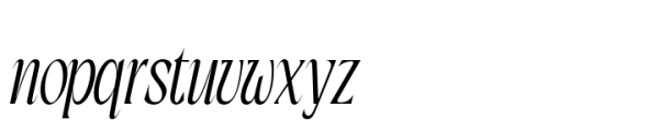 Solarithm Thin Italic Font LOWERCASE