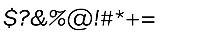 Sole Sans Extended Book Italic Font OTHER CHARS
