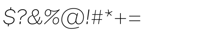 Sole Sans Extended Light Italic Font OTHER CHARS