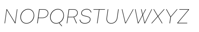 Sole Sans Extended Thin Italic Font UPPERCASE