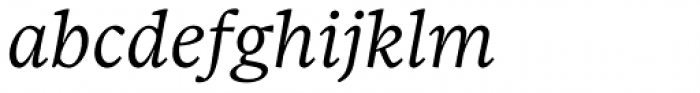 Sole Serif Caption Light Italic Font LOWERCASE