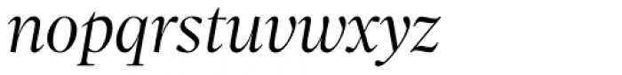 Sole Serif Display Light Italic Font LOWERCASE