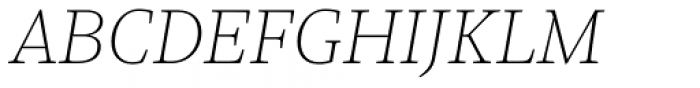 Sole Serif Hairline Italic Font UPPERCASE