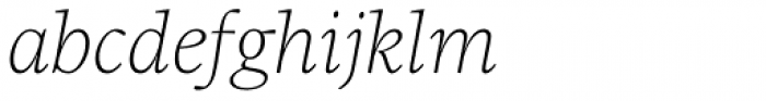 Sole Serif Hairline Italic Font LOWERCASE