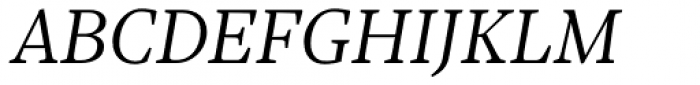 Sole Serif Subhead Light Italic Font UPPERCASE