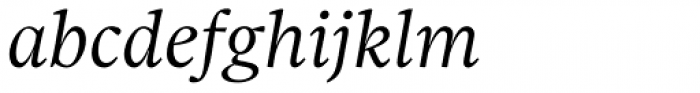 Sole Serif Subhead Light Italic Font LOWERCASE