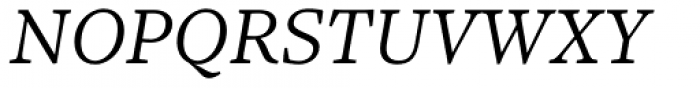 Sole Serif Text Light Italic Font UPPERCASE