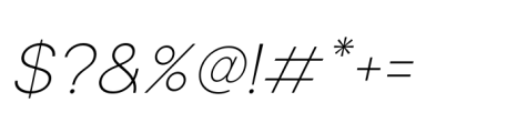 Solen Extra Light Italic Font OTHER CHARS