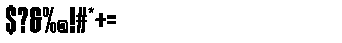 Solid Contact Condensed Font OTHER CHARS