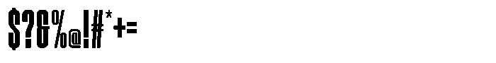 Solid Contact Ultra Condensed Font OTHER CHARS