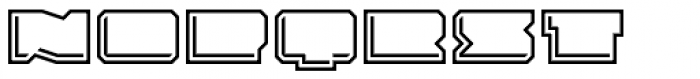 Solida Outline Engraved Wide Font LOWERCASE