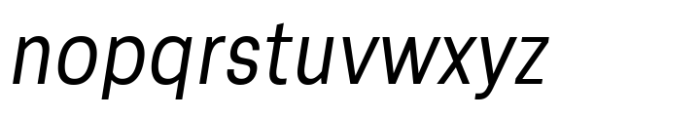 Soliden Condensed Oblique Font LOWERCASE