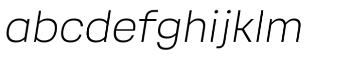 Soliden Light Oblique Font LOWERCASE