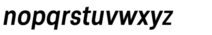 Soliden Semi Bold Condensed Oblique Font LOWERCASE