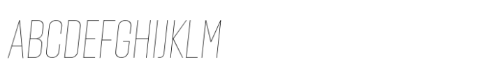 Solido Compressed Cm Hairline Italic Font UPPERCASE