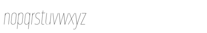 Solido Compressed Cm Hairline Italic Font LOWERCASE