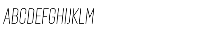 Solido Compressed Cm Ultra Light Italic Font UPPERCASE