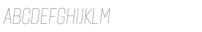 Solido Condensed Hairline Italic Font UPPERCASE