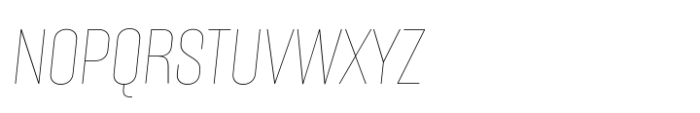 Solido Condensed Hairline Italic Font UPPERCASE