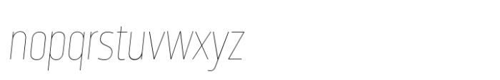 Solido Condensed Hairline Italic Font LOWERCASE