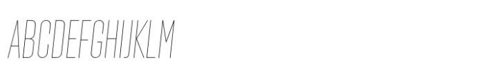 Solido Extra Compressed Hairline Italic Font UPPERCASE