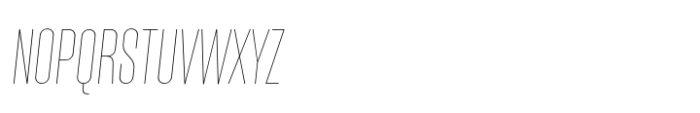 Solido Extra Compressed Hairline Italic Font UPPERCASE