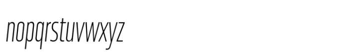 Solido Extra Compressed Ultra Light Italic Font LOWERCASE