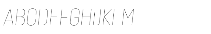 Solido Semi Condensed Hairline Italic Font UPPERCASE