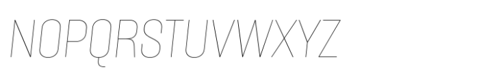 Solido Semi Condensed Hairline Italic Font UPPERCASE