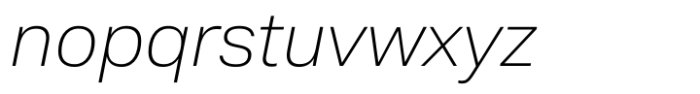 Solidus Thin Italic Font LOWERCASE