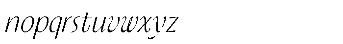 Solistice Nova Oblique Font LOWERCASE