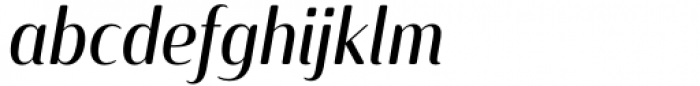 Solitas Contrast Condensed Regular Italic Font LOWERCASE
