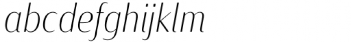 Solitas Contrast Condensed Thin Italic Font LOWERCASE