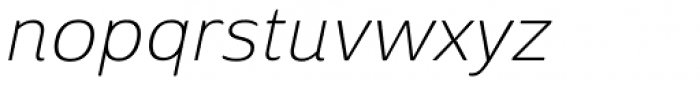 Solitas Ext Thin Italic Font LOWERCASE