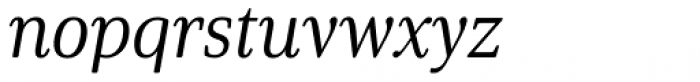 Solitas Serif Cond Book Italic Font LOWERCASE