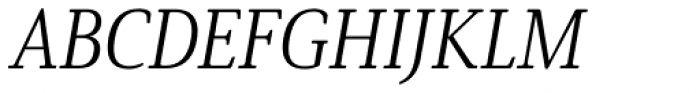 Solitas Serif Cond Light Italic Font UPPERCASE