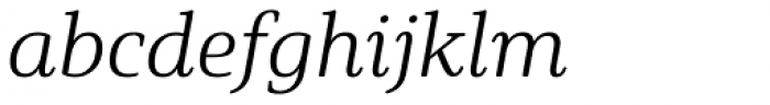 Solitas Serif Ext Light Italic Font LOWERCASE