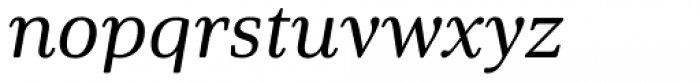 Solitas Serif Ext Medium Italic Font LOWERCASE