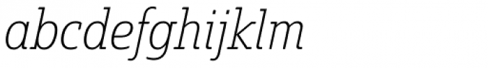 Solitas Slab Con Thin Italic Font LOWERCASE