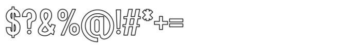 Solivor Outline Font OTHER CHARS