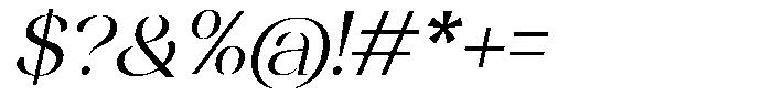 Soluga Italic Font OTHER CHARS