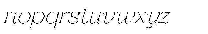 Solvea Thin Italic Font LOWERCASE